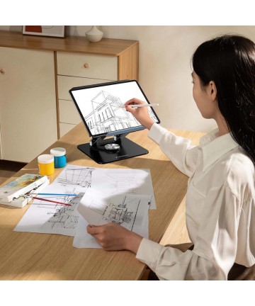 Wozinsky WRS-CPY84SB 360 Aluminum Laptop and Tablet Stand + Free Smartphone Stand - Black