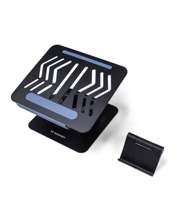 Wozinsky WRS-CPY84SB 360 Aluminum Laptop and Tablet Stand + Free Smartphone Stand - Black