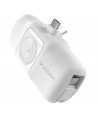 Wozinsky WF16-YCS 5000mAh 15W USB-C Mini Power Bank with Built-in USB-C Cable and Apple Watch Charger - White