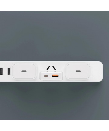 GaN Dudao A30EUL 30W USB-A / USB-C Wall Charger + USB-C - Lightning Cable - White