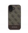 Guess 4G Bottom Stripe iPhone 16 Case - Brown