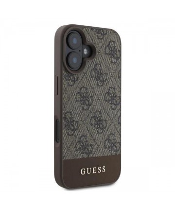 Guess 4G Bottom Stripe iPhone 16 Case - Brown
