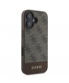 Guess 4G Bottom Stripe iPhone 16 Case - Brown