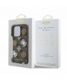 Guess Peony On 4G Background MagSafe case for iPhone 16 Pro - brown
