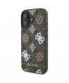 Guess Peony On 4G Background MagSafe case for iPhone 16 - brown