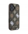 Guess Peony On 4G Background MagSafe case for iPhone 16 - brown