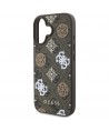 Guess Peony On 4G Background MagSafe case for iPhone 16 - brown
