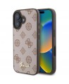 Guess Peony Script MagSafe iPhone 16 Case - Brown