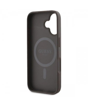 Guess Peony Script MagSafe iPhone 16 Case - Brown