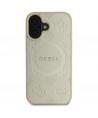 Guess Saffiano Peony Classic Logo MagSafe case for iPhone 16 - gold