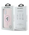 Karl Lagerfeld Silicone Karl&Choupette Heads Ring MagSafe Case for iPhone 16 Plus - Pink