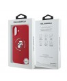 Karl Lagerfeld Silicone Karl&Choupette Heads Ring MagSafe Case for iPhone 16 Plus - Red