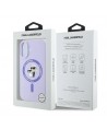 Karl Lagerfeld Silicone Karl&Choupette Heads Ring MagSafe Case for iPhone 16 Plus - Purple