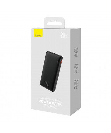 Baseus Airpow 20W 10000mAh Power Bank with Baseus Simple Series USB-A - USB-C 30 cm Cable - Black