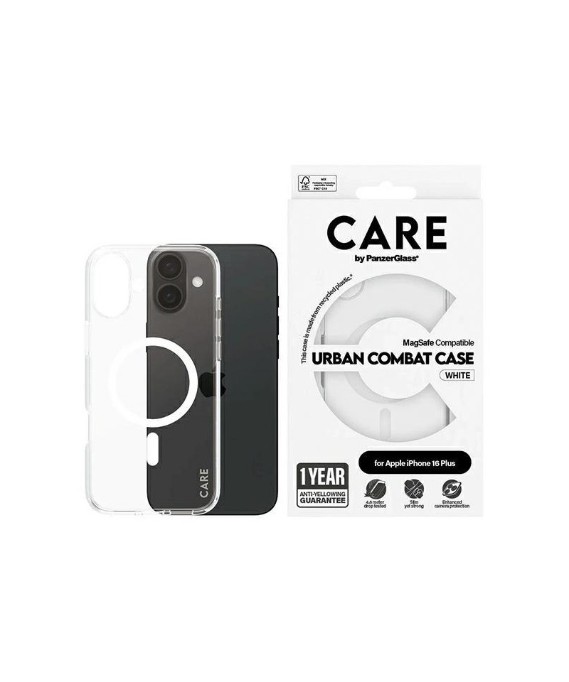 CARE by PanzerGlass Flagship Case iPhone 16 Plus 6.7" biały/white MagSafe 1339