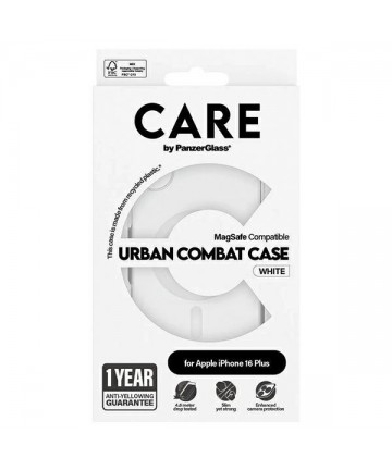 CARE by PanzerGlass Flagship Case iPhone 16 Plus 6.7" biały/white MagSafe 1339