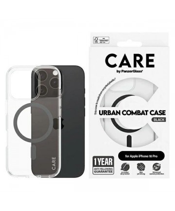 CARE by PanzerGlass Flagship Case iPhone 16 Pro 6.3"" black/black MagSafe 1346