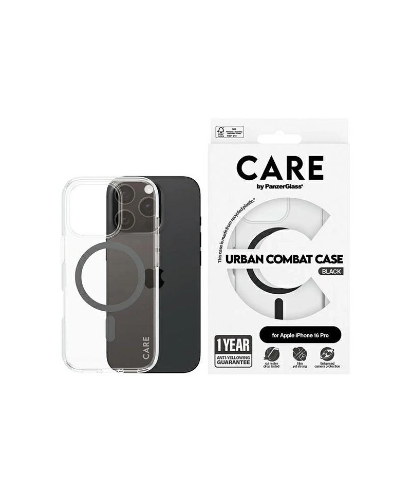 CARE by PanzerGlass Flagship Case iPhone 16 Pro 6.3"" black/black MagSafe 1346