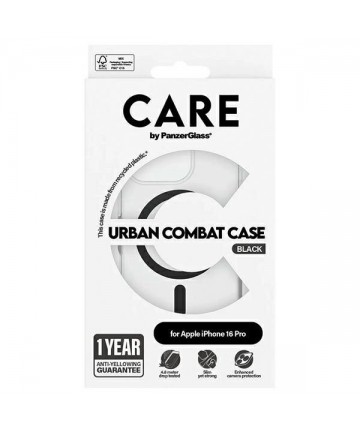 CARE by PanzerGlass Flagship Case iPhone 16 Pro 6.3"" black/black MagSafe 1346