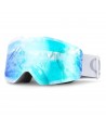 Qunature White Frameless Ski Goggles - White