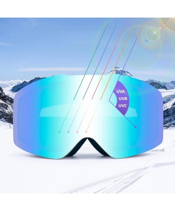 Qunature White Frameless Ski Goggles - White