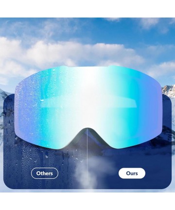 Qunature White Frameless Ski Goggles - White