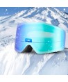 Qunature White Frameless Ski Goggles - White