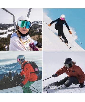 Qunature White Frameless Ski Goggles - White