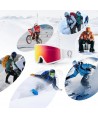 Qunature White Ski Goggles for Adults - White