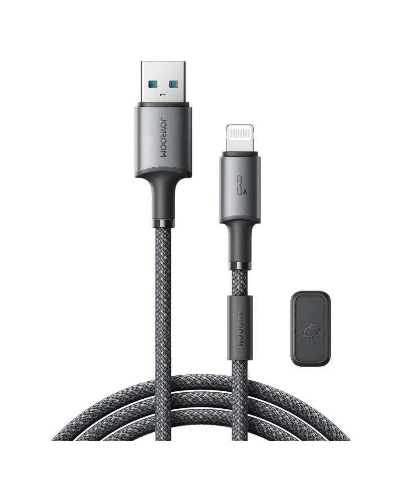 Joyroom S-A50 Unlimited Series 3A USB-A - Lightning Cable with Magnetic Organizer 1.2m - Gray