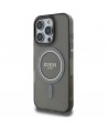 Guess IML Glitter Circle MagSafe case for iPhone 16 Pro Max - black