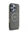 Guess IML Glitter Circle MagSafe case for iPhone 16 Pro Max - black