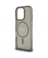 Guess IML Glitter Circle MagSafe case for iPhone 16 Pro Max - black
