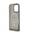 Guess IML Glitter Circle MagSafe case for iPhone 16 Pro Max - black