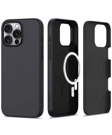 Tech-Protect Silicone MagSafe iPhone 16 Pro Case - Black