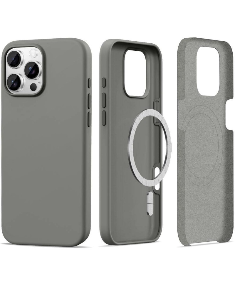 Tech-Protect Silicone MagSafe Case for iPhone 16 Pro Max - Gray