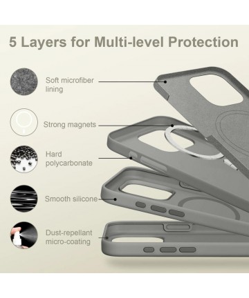 Tech-Protect Silicone MagSafe Case for iPhone 16 Pro Max - Gray
