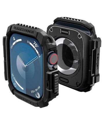 Spigen Rugged Armor Case for Apple Watch 10 46mm - Black