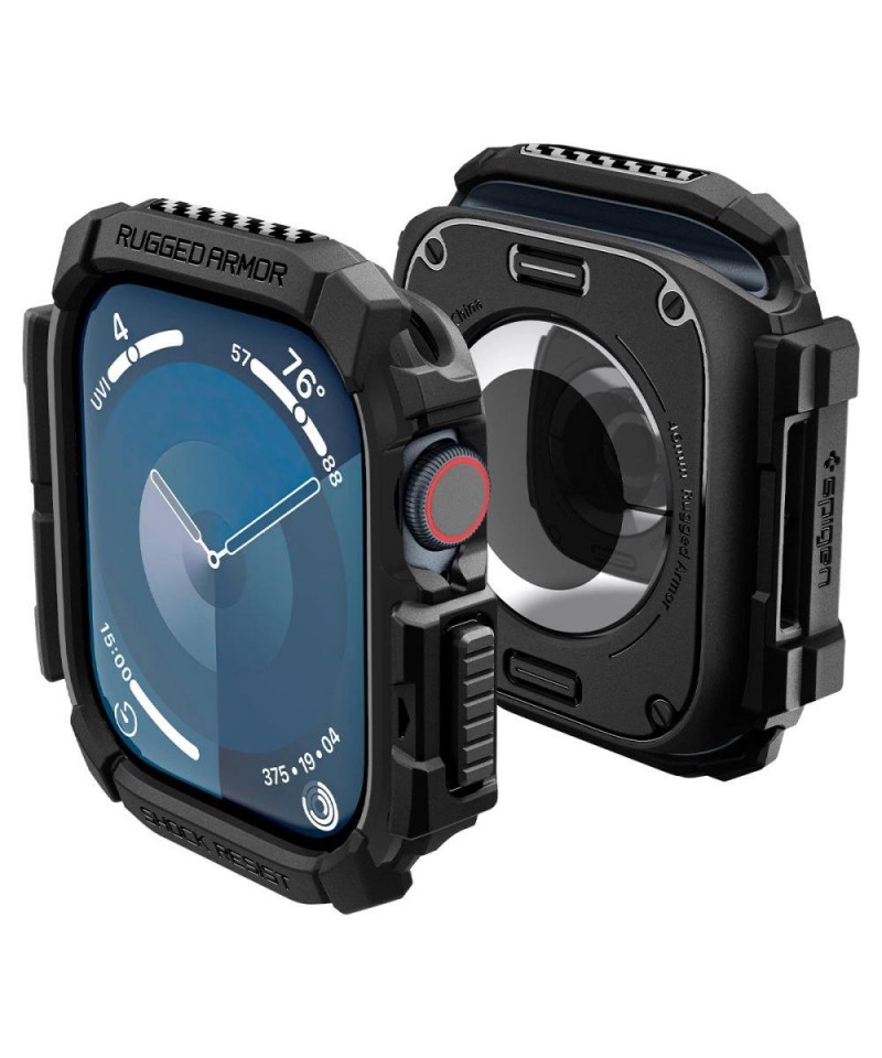 Spigen Rugged Armor Case for Apple Watch 10 46mm - Black
