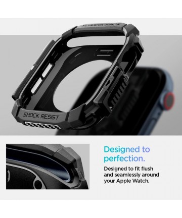Spigen Rugged Armor Case for Apple Watch 10 46mm - Black
