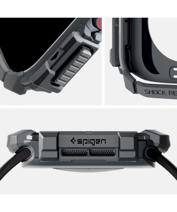 Spigen Rugged Armor Case for Apple Watch 10 46mm - Gray