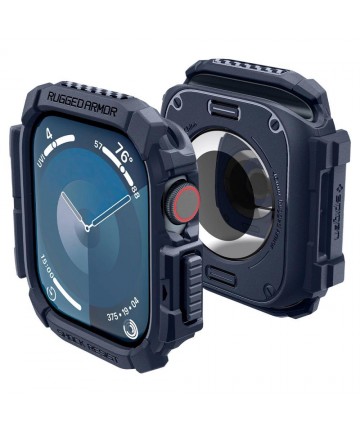 Spigen Rugged Armor Case for Apple Watch 10 46mm - Navy Blue