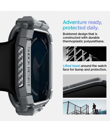 Spigen Rugged Armor Case for Apple Watch 10 46mm - Gray
