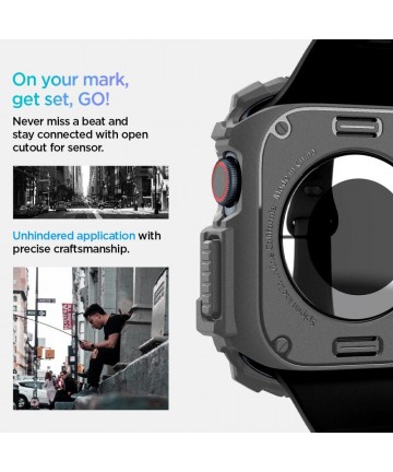 Spigen Rugged Armor Case for Apple Watch 10 46mm - Gray