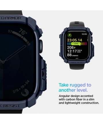 Spigen Rugged Armor Case for Apple Watch 10 46mm - Navy Blue