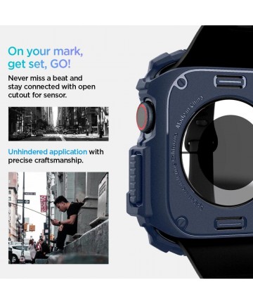 Spigen Rugged Armor Case for Apple Watch 10 46mm - Navy Blue