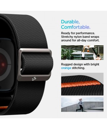 Spigen Lite Fit "PRO" Strap for Apple Watch 10 42mm - Black