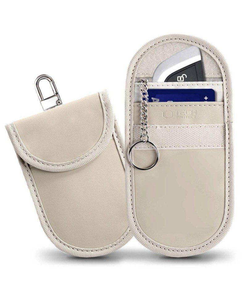 Tech-Protect KLR100 RFID Blocking Car Key Case - Beige