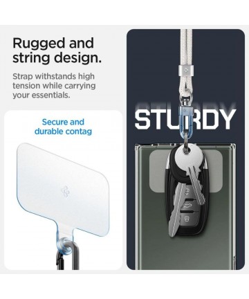 Spigen Universal Set Lanyard and Pendant - White