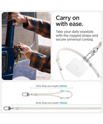 Spigen Universal Set Lanyard and Pendant - White